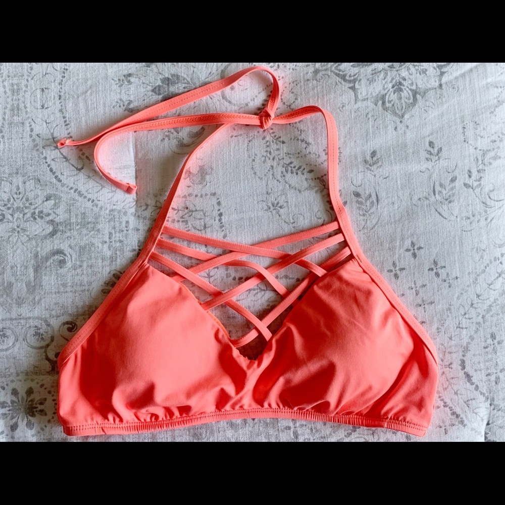 Coral bikini top
